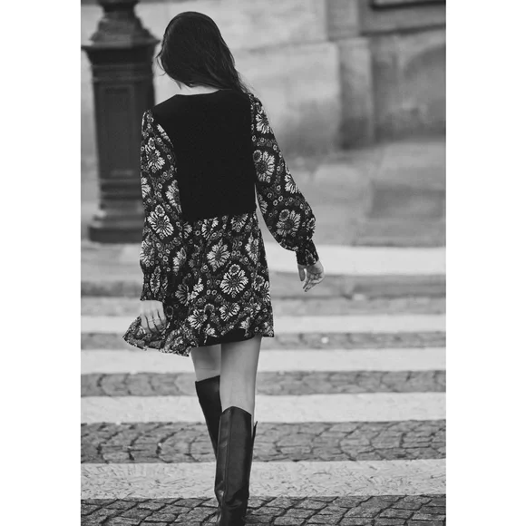 Zara PRINTED DRESS WITH VEST - Picture 5 of 8